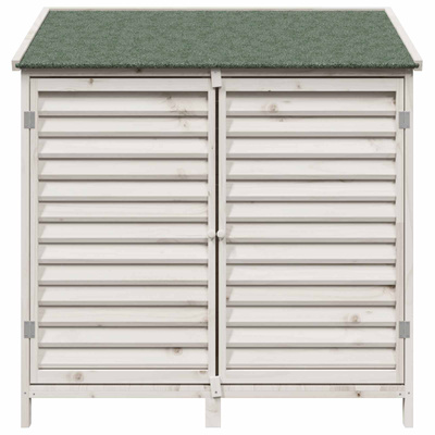 Shed ogrodowy Biały 106 x 56 x 113,5 cm Drewno Świerkowe