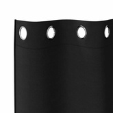 Firany blackout z kółkami 2 pcs Czarny 245 x 140 cm Poliester