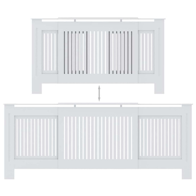 na kaloryfer z MDF, biała, 205 cm Osłona