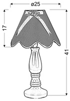 Lampka nocna Lola ceramiczna niebieska z abażurem E14 Candellux