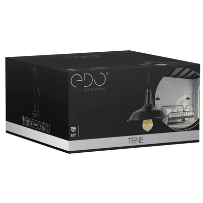 Lampa wisząca TENE E27 czarna matowa EDO777175 EDO Solutions