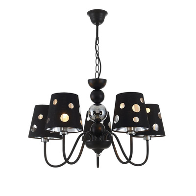 Żyrandol czarny lampa wisząca 5xE14 Batley Ledea 50205106