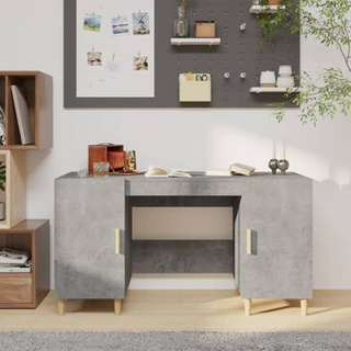 vidaXL Biurko, szarość betonu, 140x50x75 cm, materiał drewnopochodny wariant 4
