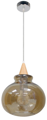Lampa wisząca szklana dymiony klosz 60W E27 Enriks 2 Candellux 31-77776