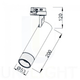 Reflektor szynowy LED - Neutralna barwa 15W 3-fazowy