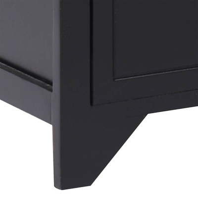 vidaXL Szafka pod TV, czarna,108x30x40 cm, drewno paulownia