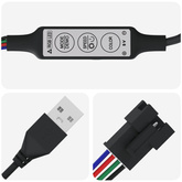 Taśma LED 2 pcs Czarny i Biały 1745 mm Miedź i plastik