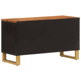 vidaXL Szafka pod TV, brązowo-czarna 80x31,5x46 cm, lite drewno mango