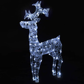 Świąteczna dekoracja, renifer, 90 diod LED, 60x16x100 cm, akryl vidaXL
