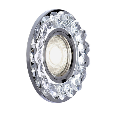 Oprawa Stropowa Okrągła Kryształ Chrom na żarówkę Gu10 + Led obramówka Candellux Sk-94 2273617