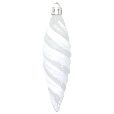 Świąteczna kula w spiralnym kształcie 40 pcs Biały