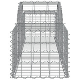 Kosze gabionowe, 9 szt, 200x50x40/60 cm, galwanizowane żelazo