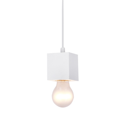 Cubick lampa wisząca biały 1x20W E27 biały