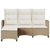 Rozkładana Sofa Ogrodowa z Poduszkami w Kształcie Litery L