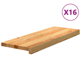 Stopnie schodowe, 16 szt. brązowe 70x30x2cm lite drewno dębowe