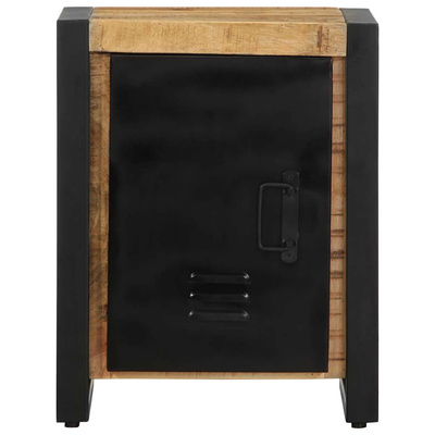 Szafka nocna, 40 x 30 x 51 cm, surowe drewno mango