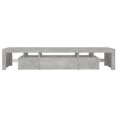 vidaXL Szafka pod TV z oświetleniem LED, szarość betonu 215x36,5x40 cm