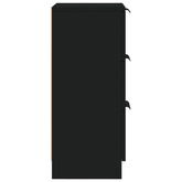 Szafka, czarna, 30x30x70 cm, materiał drewnopochodny