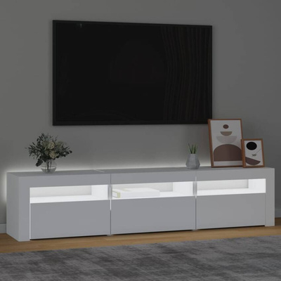 vidaXL Szafka pod TV z oświetleniem LED, biała, 180x35x40 cm