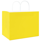 Torby papierowe 250 szt. z uchwytami żółte 32x22x24 cm