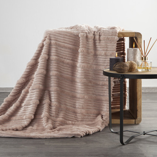 Koc Nina pudrowy 220x200