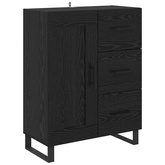 Highboard 2 szt. Czarny Dąb 69,5 x 34 x 180 cm
