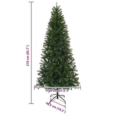 Sztuczna choinka z podstawą Zielony 210 cm PVC, PE i stal