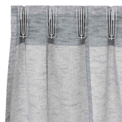 Firany Voile 2 pcs Ciemnoszary 175 x 140 cm Poliester