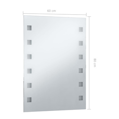 Ścienne lustro łazienkowe z LED, 60 x 80 cm vidaXL