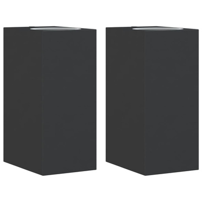 Kinkiety zewnętrzne, 2 szt., czarne, odlewane aluminium