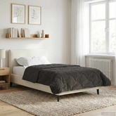 Letni Kołdra Antracyt 135 x 200 cm Mikrofibra i Fleece Teddy