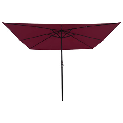 Parasolka ogrodowa Bordeaux Czerwony 295 x 295 x 245 cm