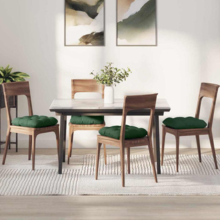 Poduszki na siedziska 4 pcs Ciemna zieleń 45 x 45 cm