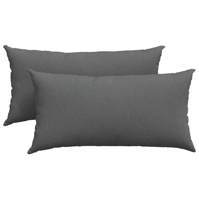 Poduszki na sofę 2 pcs Ciemnoszary 80 x 40 cm tkanina