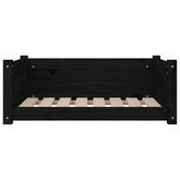 vidaXL Legowisko dla psa, czarne, 75,5x55,5x28 cm, lite drewno sosnowe model standard