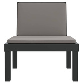 vidaXL Leżak z poduszkami antracytowy, PP