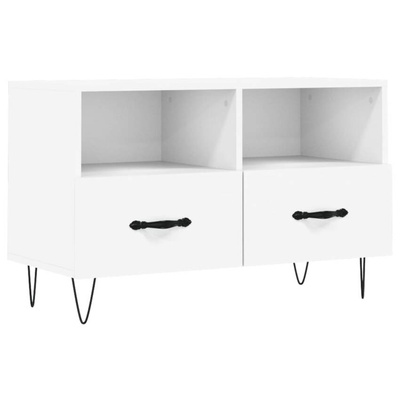 vidaXL Szafka pod TV, biała, 80x36x50 cm, materiał drewnopochodny wariant 5