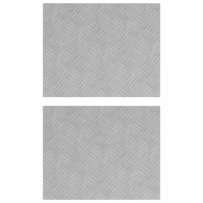 Stopień Prostokątny 2 pcs Srebrny 50 x 40 cm Aluminium