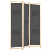 3-panelowy, szary, 120x170x4 cm, tkanina Parawan