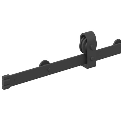 do montażu drzwi przesuwnych, 183 cm, stal, czarny System