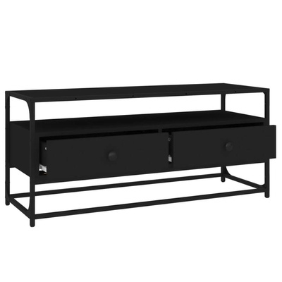 Szafka pod TV, czarna, 100x35x45 cm, materiał drewnopochodny vidaXL
