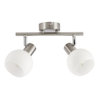 Lampa sufitowa Novo listwa ze szklanymi kloszami 2-punktowa do salonu