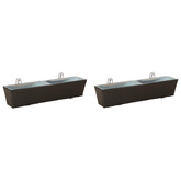 Balustrada 2 pcs 80 x 17 x 17 cm Metal