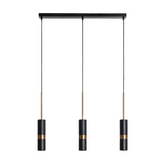 Lampa wisząca 3xGu10 czarna 65cm Abruzzo Stella