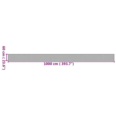 vidaXL Dywan prostokątny, naturalny, 60x1000 cm, bambusowy
