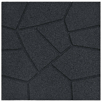 Kamień kroczący 6 pcs Czarny 40,5 x 40,5 x 2 cm Guma