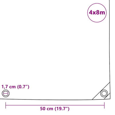 Plandeki niebieski 4 x 8 m Płótno z powłoką PVC