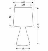 SATTI lampka stołowa beżowa ceramiczna z abażurem E14 1x40W klasyczna elegancka dekoracyjna do salonu sypialni biura