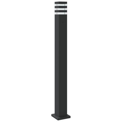 Zewnętrzne lampy stojące, 3 szt., czarne, 110 cm, aluminium