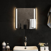 Lustro łazienkowe z LED, 40x40 cm vidaXL